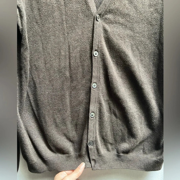 Finshley & Harding Cotton Cashmere button sweater knit Cardigan Sz M - Picture 8 of 8